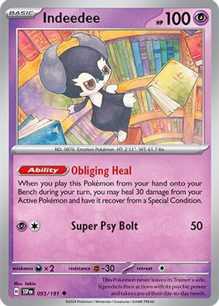 Indeedee 093/191  SV08 Surging Sparks - Uncommon