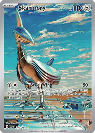 Skarmory 209/191  - Holofoil SV08 Surging Sparks - Illustration Rare