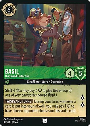 Basil (Disguised Detective) - 91/204 - Uncommon (Foil)