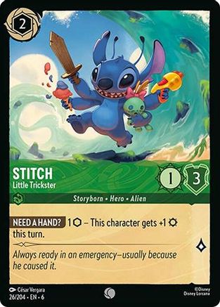 Stitch (Little Trickster) - 26/204 - Common (Foil)