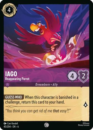 Iago (Reappearing Parrot) - 45/204 - Common (Foil)