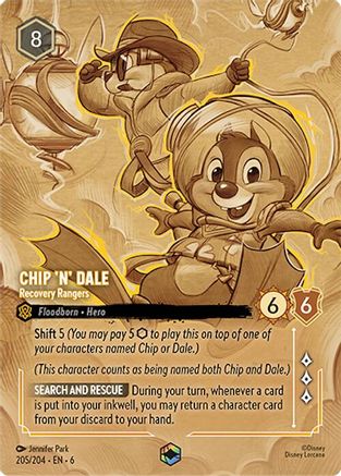 Chip 'n' Dale (Recovery Rangers) - 205/204 - Enchanted