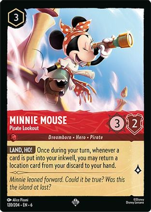 Minnie Mouse (Pirate Lookout) - 120/204 - Super Rare (Foil)