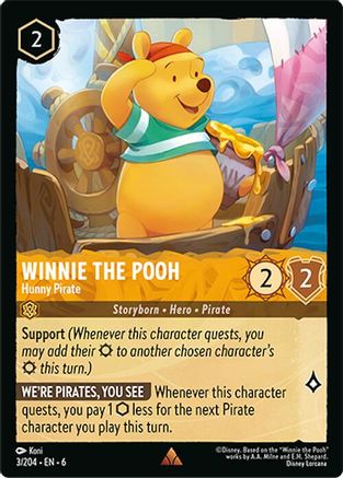 Winnie the Pooh (Hunny Pirate) - 3/204 - Rare