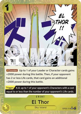 El Thor (Textured Foil) (OP05-114) - Premium Booster -The Best- Foil }