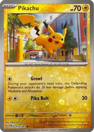 Pikachu (Reverse Cosmos Holo) 018/091  - Reverse Holofoil Miscellaneous Cards & Products - Promo