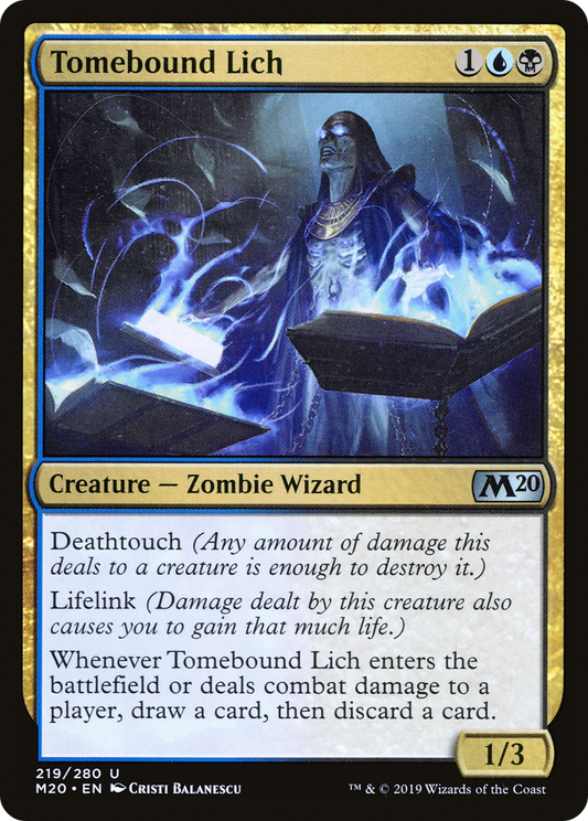 Tomebound Lich (M20-219)  Foil