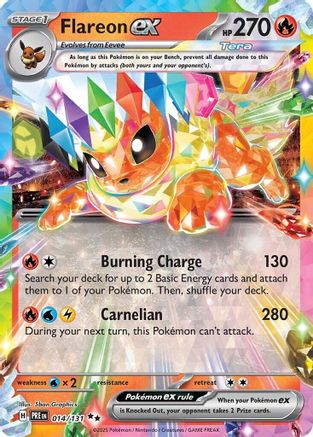 Flareon ex - 014/131  - Holofoil - Double Rare