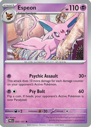 Espeon - 033  - Holofoil - Rare