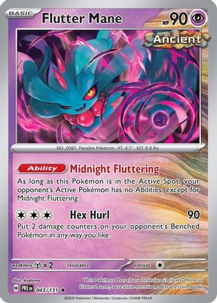 Flutter Mane - 043  - Holofoil - Rare