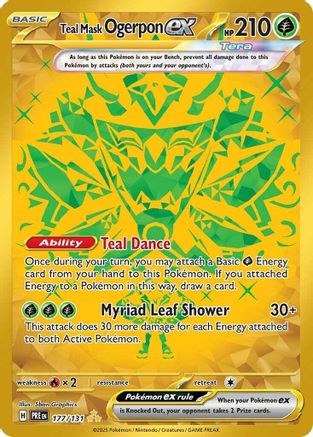 Teal Mask Ogerpon ex 177/131  - Holofoil SV Prismatic Evolutions - Hyper Rare