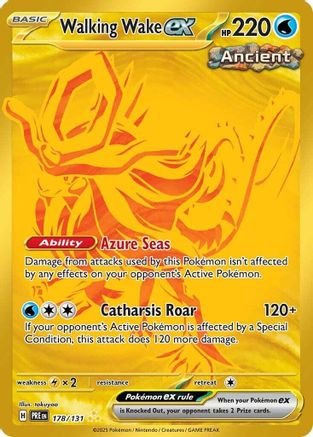 Walking Wake ex - 178  - Holofoil - Hyper Rare