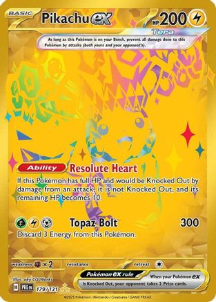 Pikachu EX - 179/131 - Hyper Rare