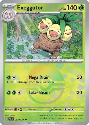 Exeggutor (Poke Ball Pattern) - 002  - Holofoil - Uncommon