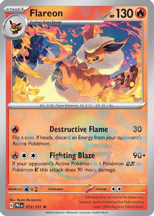 Flareon (Poke Ball Pattern) - 013  - Holofoil - Rare
