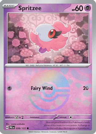 Spritzee (Poke Ball Pattern) - 038  - Holofoil - Common