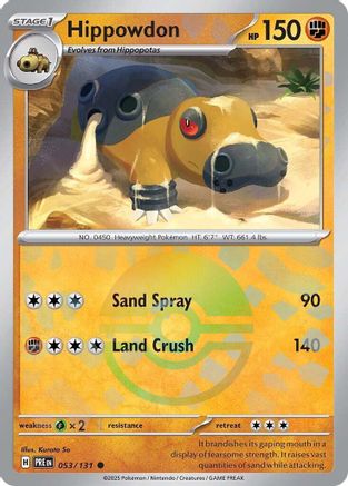 Hippowdon (Poke Ball Pattern) - 053  - Holofoil - Common