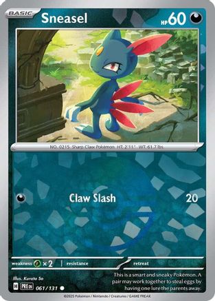 Sneasel (Poke Ball Pattern) - 061  - Holofoil - Common