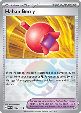 Haban Berry (Poke Ball Pattern) - 111  - Holofoil - Common