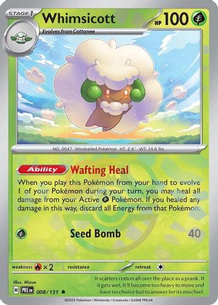 Whimsicott (Master Ball Pattern) - 008  - Holofoil - Rare