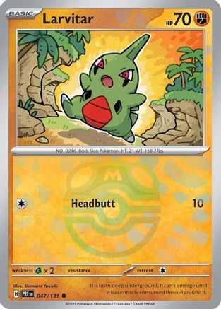 Larvitar (Master Ball Pattern) - 047  - Holofoil - Common