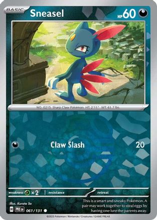 Sneasel (Master Ball Pattern) - 061  - Holofoil - Common