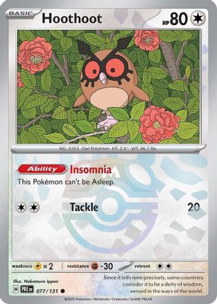 Hoothoot (Master Ball Pattern) - 077  - Holofoil - Common