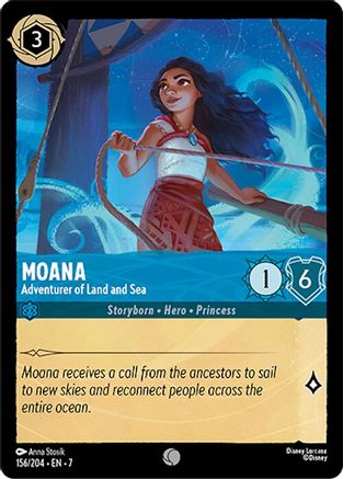 Moana (Adventurer of Land and Sea) - 156/204 - Common (Foil)