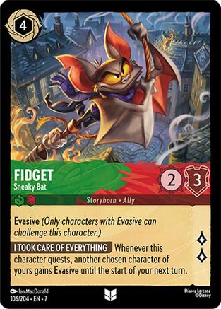 Fidget (Sneaky Bat) - 106/204 - Uncommon