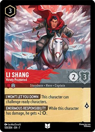 Li Shang (Newly Promoted) - 133/204 - Uncommon (Foil)