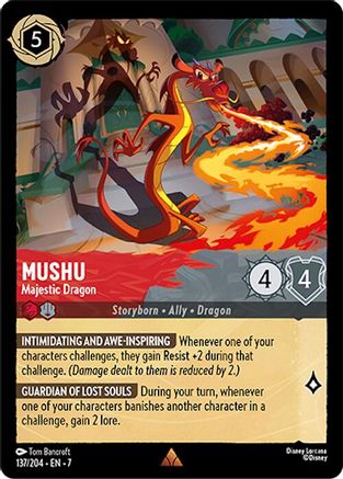 Mushu (Majestic Dragon) - 137/204 - Rare