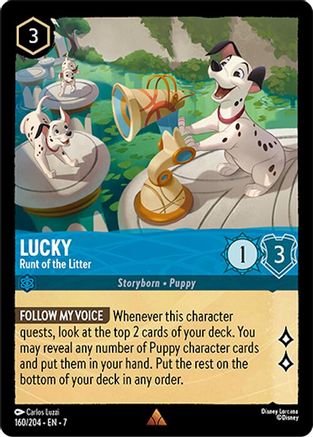 Lucky (Runt of the Litter) - 160/204 - Rare (Foil)