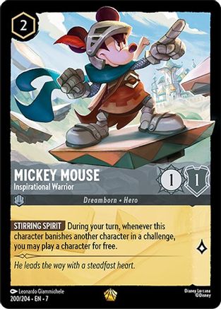 Mickey Mouse (Inspirational Warrior) - 200/204 - Legendary