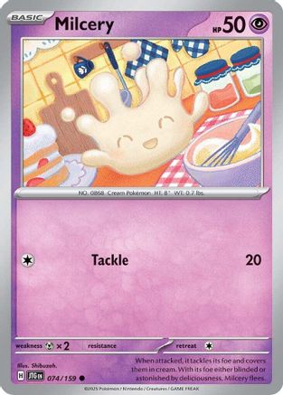 Milcery 074  - Reverse Holofoil SV09 Journey Together - Common