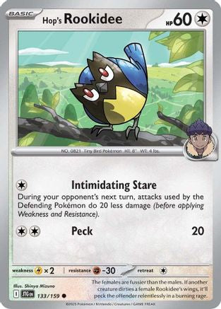 Hop's Rookidee 133  - Reverse Holofoil SV09 Journey Together - Common
