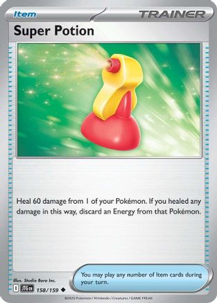 Super Potion 158  - Reverse Holofoil SV09 Journey Together - Uncommon