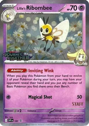 Lillie's Ribombee (Prerelease) [Staff] 183 - Promo