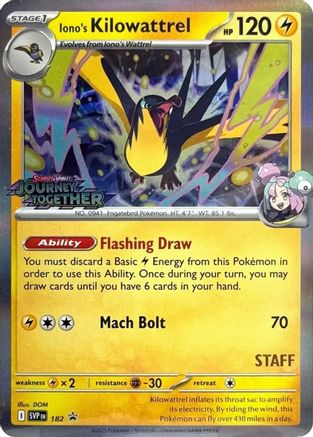 Iono's Kilowattrel (Prerelease) [Staff] 182 - Promo