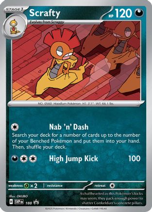 Scrafty (Cosmos Holo) 188 - Holofoil - Promo