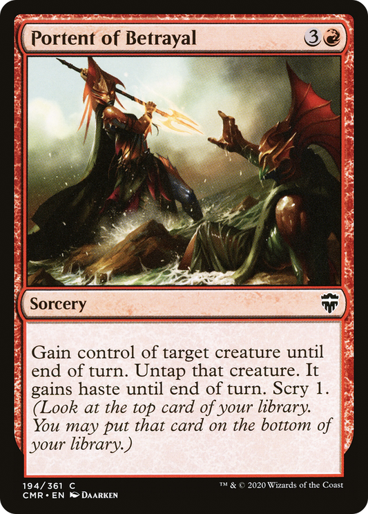Portent of Betrayal (CMR-194)  Foil