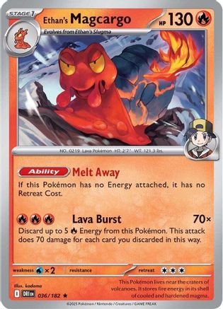 Ethan's Magcargo 36 - Rare - Reverse Holo