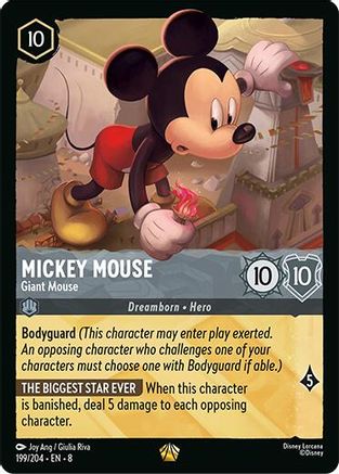 Mickey Mouse (Giant Mouse) - 199/204 - Legendary (Foil)