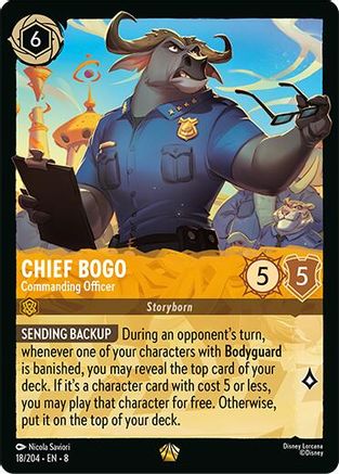 Chief Bogo- Commanding Officer - 18/204 - Legendary (Foil)