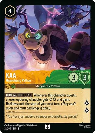 Kaa (Hypnotizing Python) - 21/204 - Uncommon (Foil)