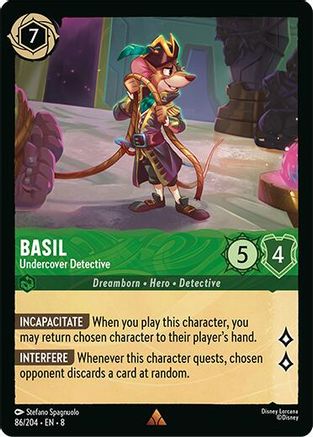 Basil (Undercover Detective) - 86/204 - Rare (Foil)