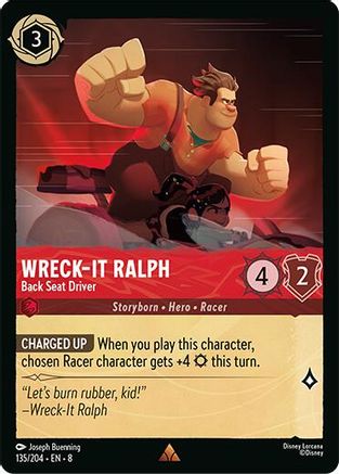 Wreck-It Ralph (Back Seat Driver) - 135/204 - Rare