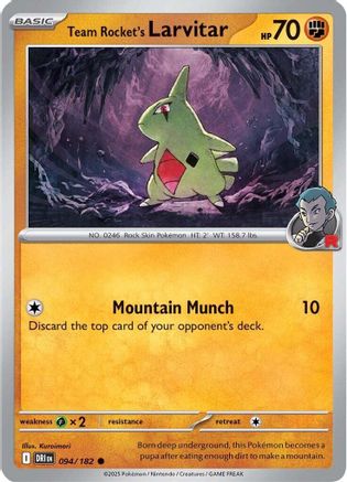 Team Rocket's Larvitar 94 - Common - Reverse Holo