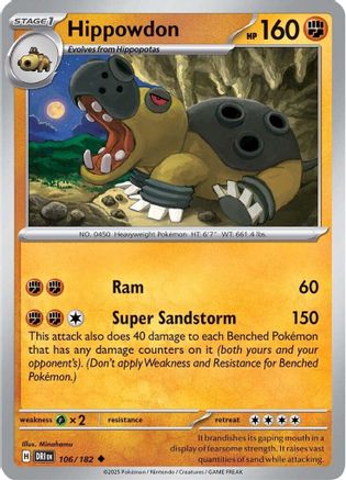 Hippowdon 106 - Uncommon - Reverse Holo