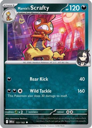 Marnie's Scrafty 133 - Uncommon Reverse Holo
