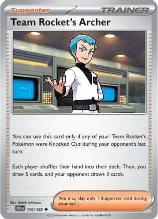 Team Rocket's Archer 170/182 - Uncommon - Reverse Holo